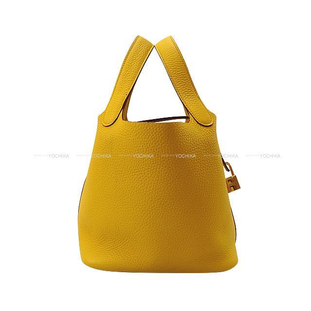 HERMES エルメス ハンドバッグ ピコタンロック 18 PM ジョーヌアンブル トリヨン ゴールド金具 新品未使用