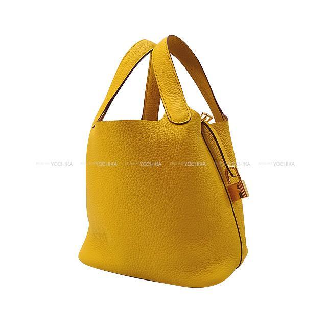 HERMES エルメス ハンドバッグ ピコタンロック 18 PM ジョーヌアンブル トリヨン ゴールド金具 新品未使用