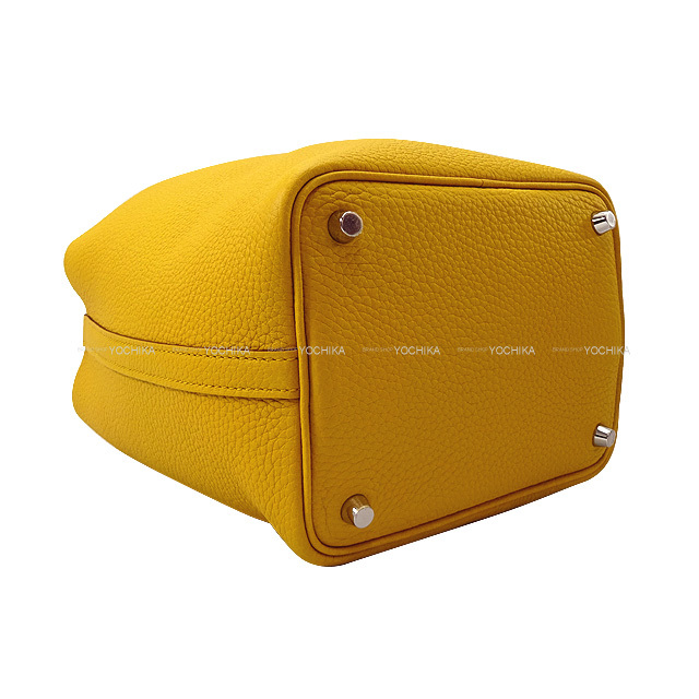 HERMES エルメス ハンドバッグ ピコタンロック 18 PM ジョーヌアンブル トリヨン シルバー金具 新品未使用