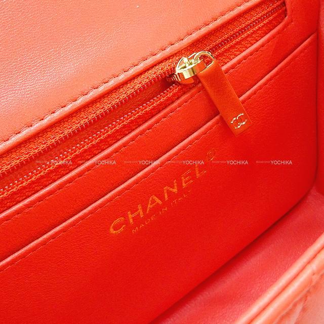 CHANEL シャネル ミニ マトラッセ チェーン ショルダーバッグ ポピー
