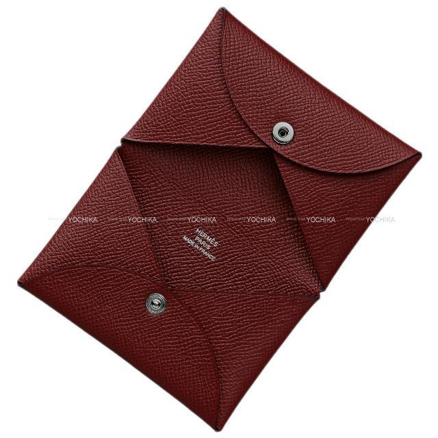 HERMES エルメス カードケース Calvi(カルヴィ) ローズエグランタイン エプソン シルバー金具 新品