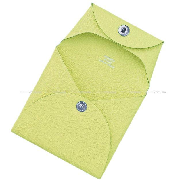 HERMES エルメス コインケース バスティア ヴェールボスフォール シェーブル シルバー金具 新品