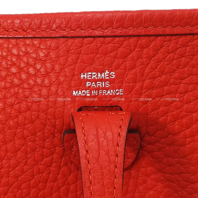 エルメス ショルダーバッグ エヴリン 16 TPM アマゾン ルージュトマト