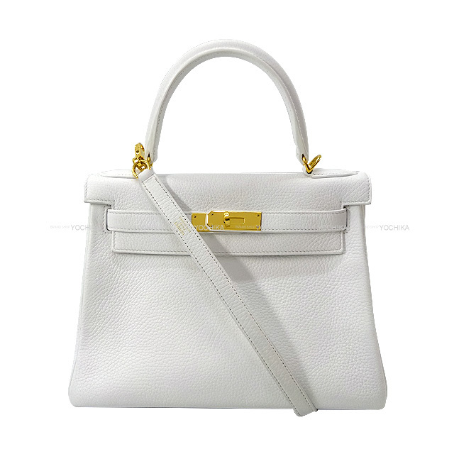 HERMES エルメス ショルダーバッグ ケリー28 白 (ホワイト) トリヨン 
