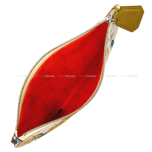 HERMES エルメス シルキーポケット フラットコスメポーチ エクス  