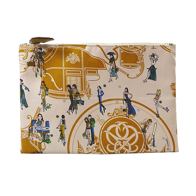 HERMES エルメス シルキーポケット フラットコスメポーチ エクス  