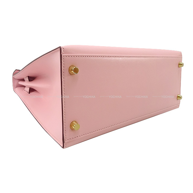 HERMES エルメス ショルダーバッグ ケリー28 外縫い ローズ