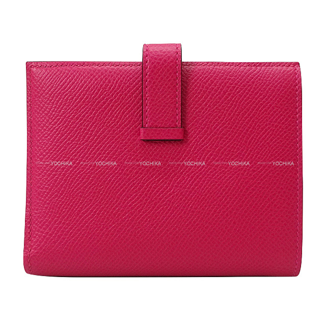 HERMES エルメス 二つ折り財布 ベアンコンパクト ローズメキシコ