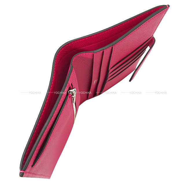 HERMES エルメス 二つ折り財布 ベアンコンパクト ローズメキシコ