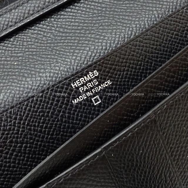 エルメス HERMES ベアンスフレ ベアン スフレ 財布 長財布 ロングウォレット アリゲーター クロコダイル ノワール ブラック 黒 シルバー金具 エキゾチック HERMES エルメス 長財布 ベアンスフレ プルノワール (プリュノワール) クロコダイル アリゲーター シルバー金具 W刻印 新品