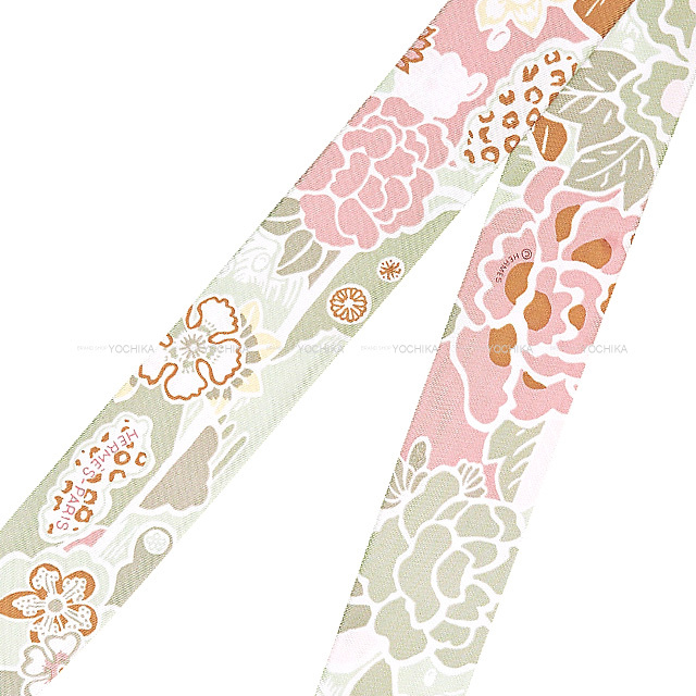 HERMES エルメス スカーフ ツイリー Bingata 紅型 ビューローズ  