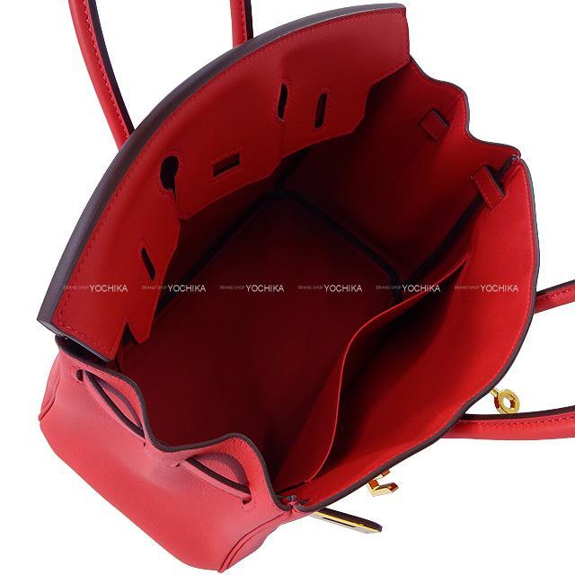 HERMES エルメス ハンドバッグ バーキン25 バーミリオン スイフト ゴールド金具 展示新品