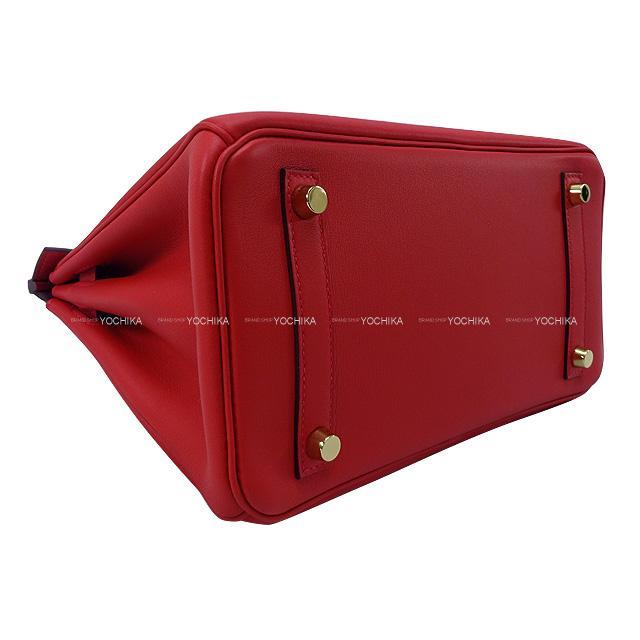 HERMES エルメス ハンドバッグ バーキン25 バーミリオン スイフト ゴールド金具 展示新品