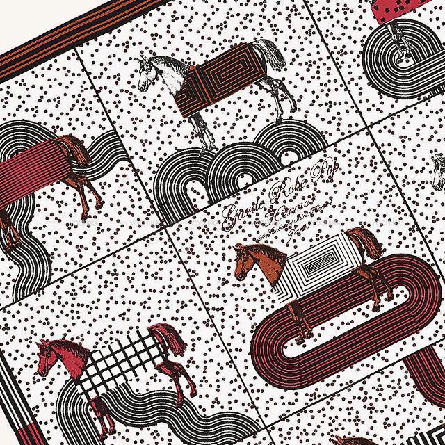 2021年秋冬 新作 HERMES エルメス スカーフ カレ90 "ガルドローブポップ" 白(ホワイト) 新品