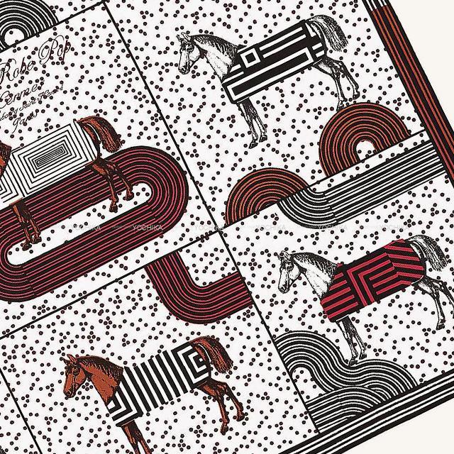 2021年秋冬 新作 HERMES エルメス スカーフ カレ90 "ガルドローブポップ" 白(ホワイト) 新品