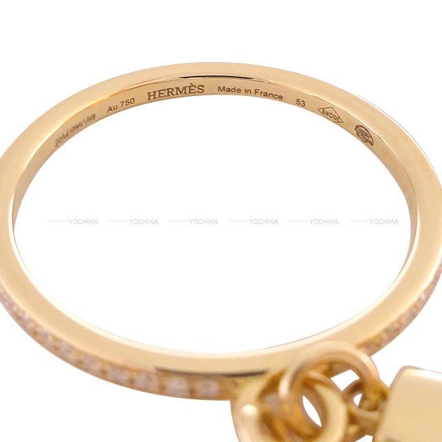 HERMES エルメス 指輪 ”ケリークロシェット” PM リング ローズゴールド/ダイヤモンド0.11ct #53 新品未使用 HERMES エルメス 指輪 ”ケリークロシェット” PM リング ローズゴールド/ダイヤモンド0.11ct #53 新品未使用
