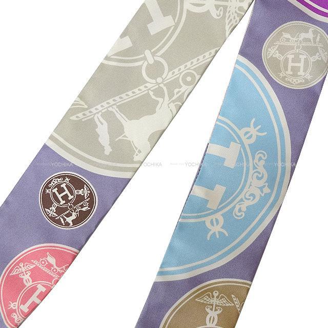 HERMES エルメス ツイリー スカーフ "Confettis D Ex Libris" ヴィオリーヌ 新品未使用