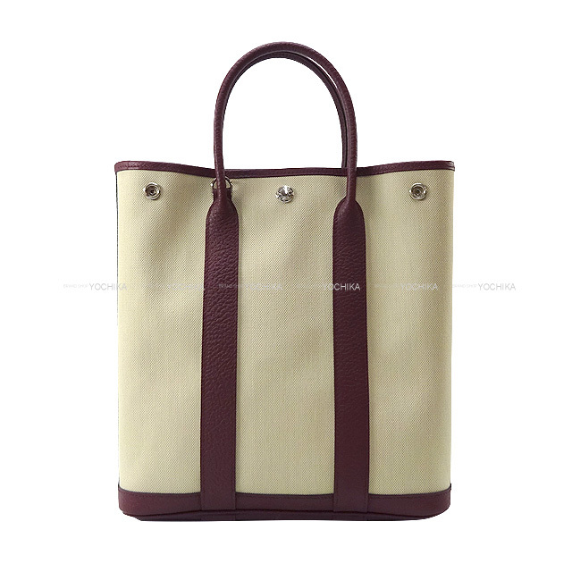 HERMES エルメス トートバッグ ガーデンファイル PM ボルドー/ベトン