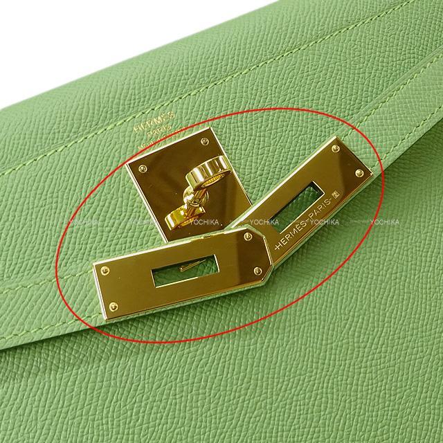 HERMES エルメス ハンドバッグ ケリー28 外縫い ヴェールクリケット エプソン ゴールド金具 新品未使用