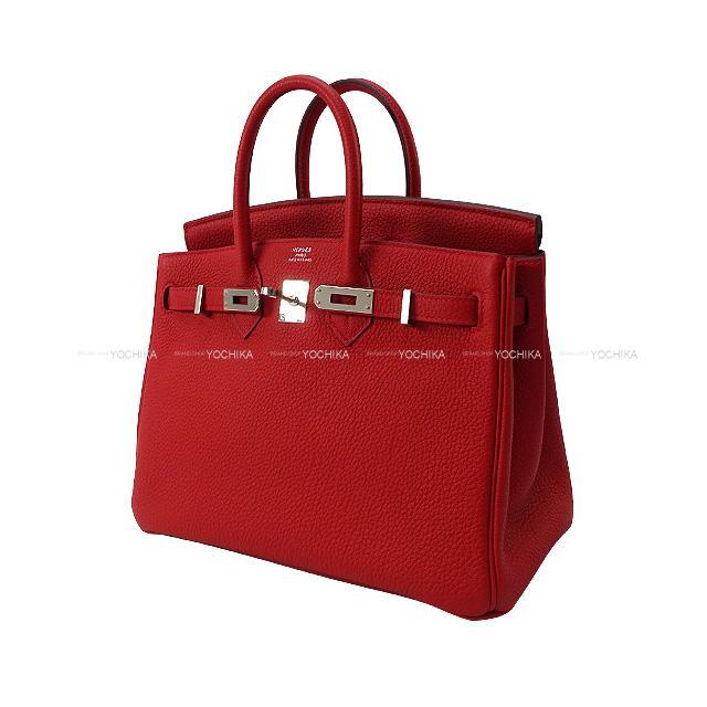 HERMES エルメス ハンドバッグ バーキン25 ヴェルソ ルージュカザック/ルージュアッシュ トゴ シルバー金具 新品