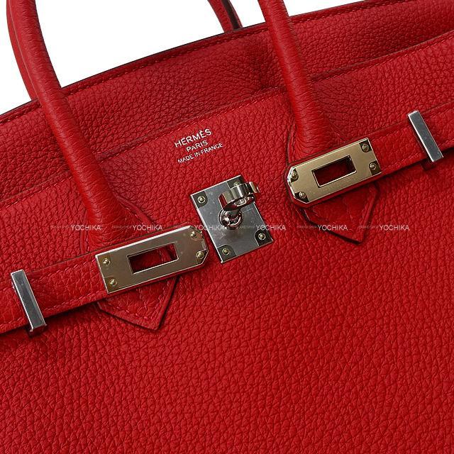 HERMES エルメス ハンドバッグ バーキン25 ヴェルソ ルージュカザック/ルージュアッシュ トゴ シルバー金具 新品