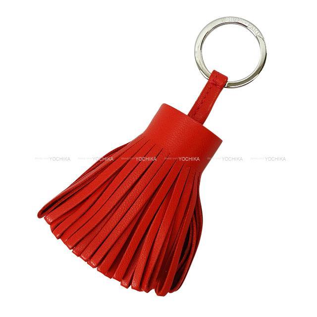 HERMES エルメス フリンジ キーホルダー カルメン ルージュ  