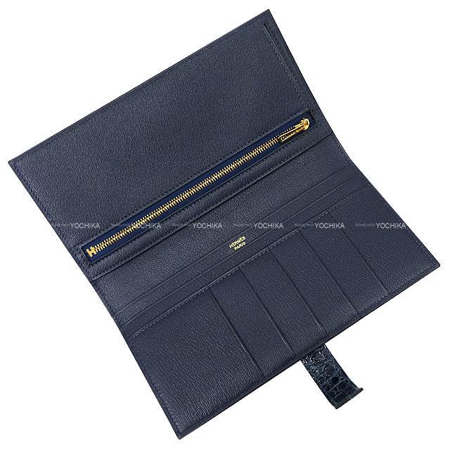 HERMES エルメス 財布 ベアン クラシック 黒(ブラック) クロコダイルアリゲーター