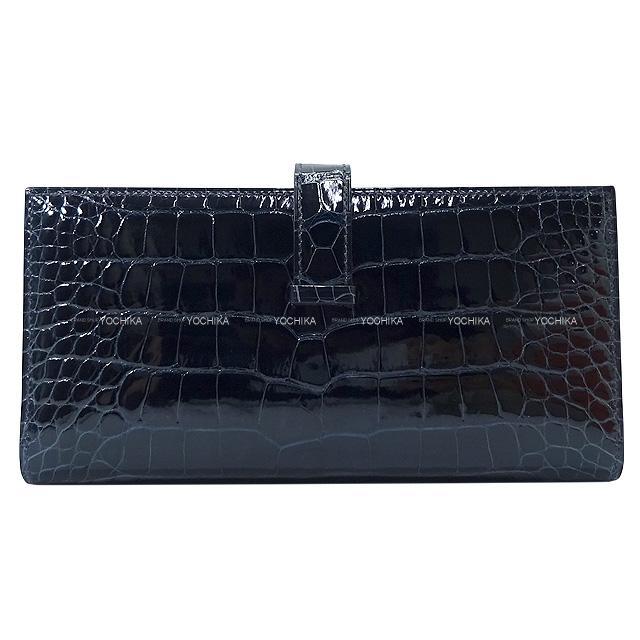 HERMES エルメス 財布 ベアン クラシック 黒(ブラック) クロコダイルアリゲーター