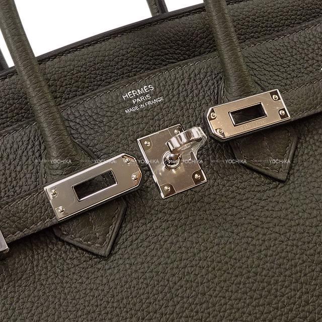 HERMES エルメス ハンドバッグ バーキン25 ヴェールグリス トゴ シルバー金具 新品