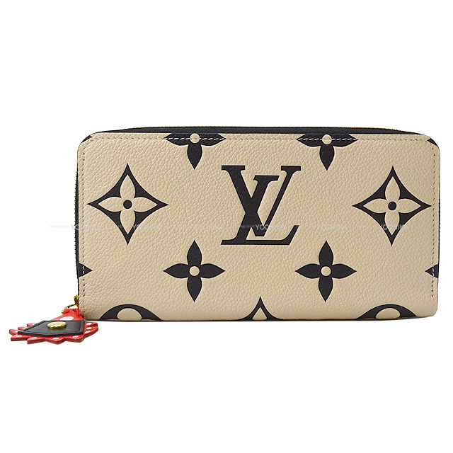 年新作 Louis Vuitton ルイ ヴィトン 長財布 ジッピーウォレット Lvクラフティ ノワール ベージュ モノグラム アンプラント Lv クラフティ ゴールド金具 M 新品未使用