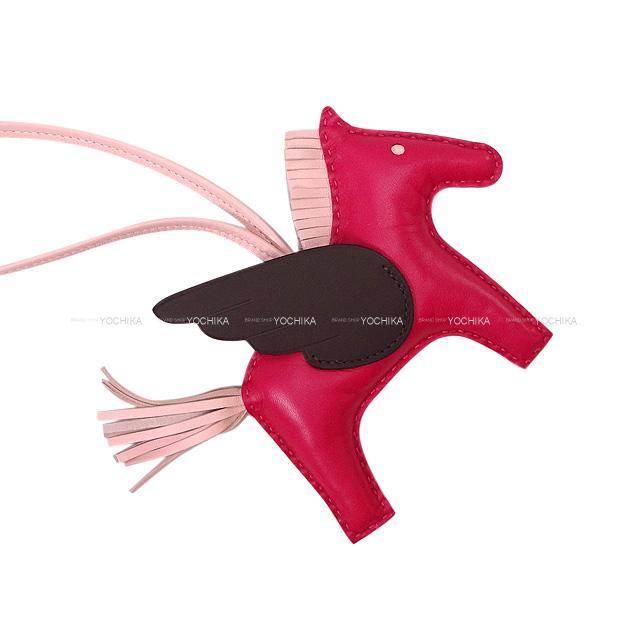 極美品 エルメス ペガサス PM チャーム フランボワーズ ローズサクラ  