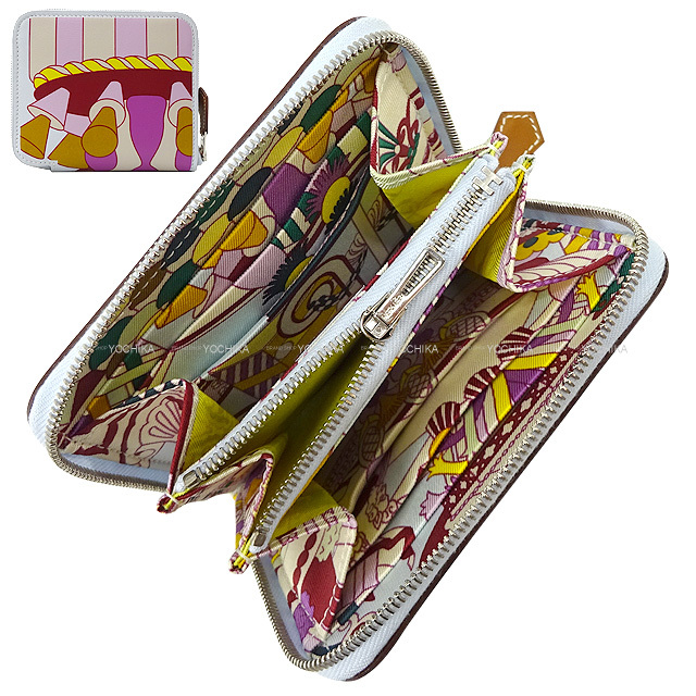 HERMES エルメス 二つ折り財布 アザップシルクイン コンパクト  