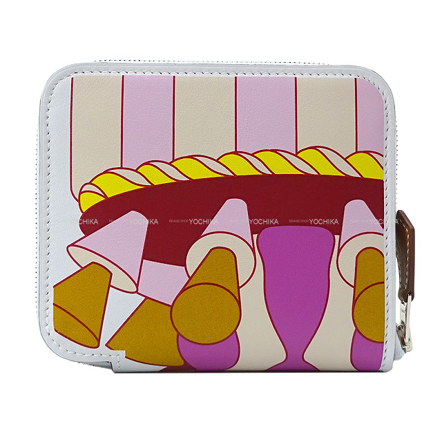 HERMES エルメス 二つ折り財布 アザップシルクイン コンパクト  