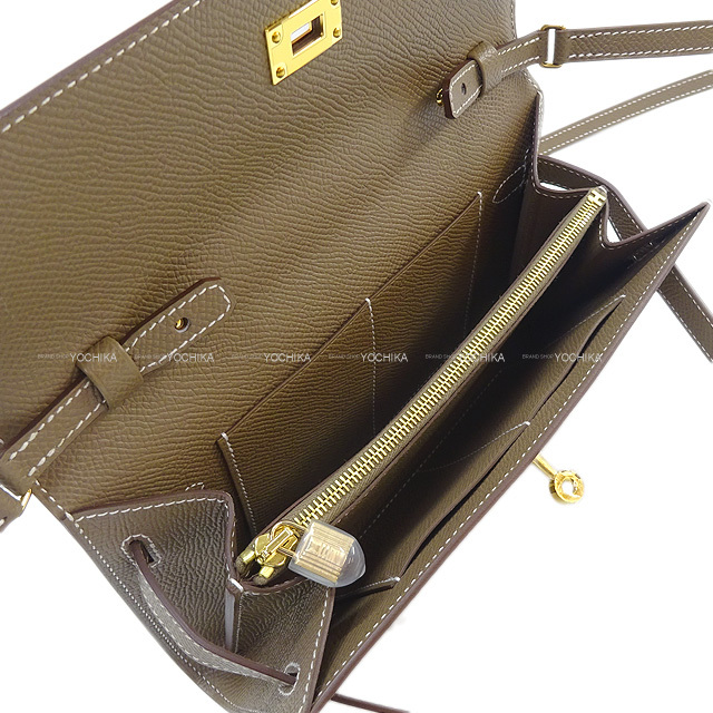 HERMES エルメス 長財布 ケリーウォレットトゥーゴー エトープ