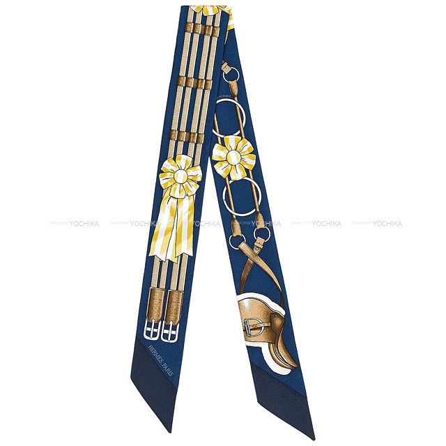 2021秋冬 HERMES エルメス スカーフ ツイリー ジャンピング マリン  