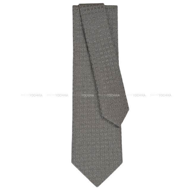 新品　HERMES エルメス　ネクタイ　シルク　剣先8cm Hロゴ 新品 HERMES エルメス ネクタイ シルク 剣先8cm Hロゴ エルメス