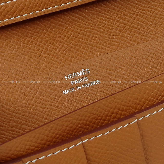 エルメス HERMES べアンスフレ B刻 ゴールド　GD金具 エプソン レディース 長財布 エルメス 長財布 ベアンスフレ ゴールド/シルバー金具 エプソン W刻印