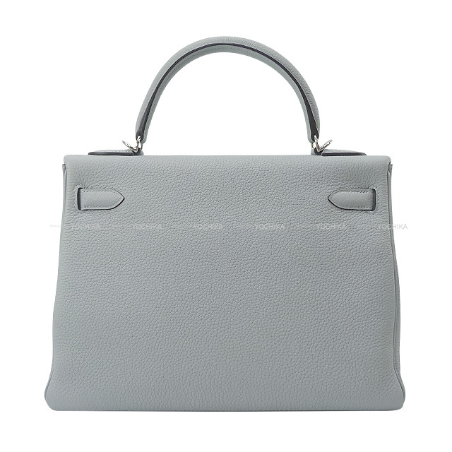 HERMES エルメス ショルダーバッグ ケリー32 内縫い ブルーグラシエ