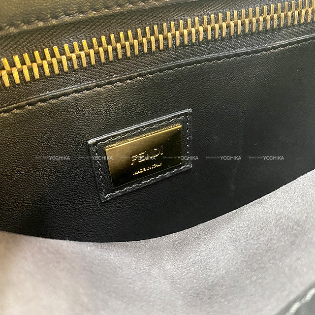 Fendi フェンディ ピーカブー レギュラー 2way ハンドバッグ ショルダーバッグ 黒 ゴールド金具 マットブラック金具 8bn2903 新品同様 中古