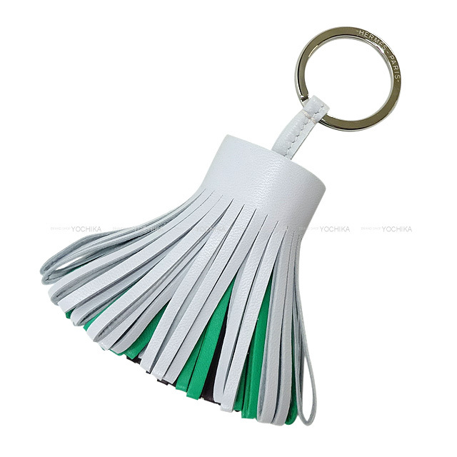 HERMES エルメス チャーム カルメン トリコロール ブルーブリュム  