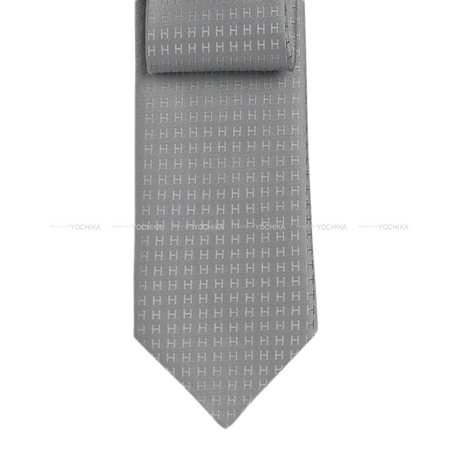 HERMES エルメス ネクタイ Hロゴ ネクタイ FACONNEE H トゥルティール  