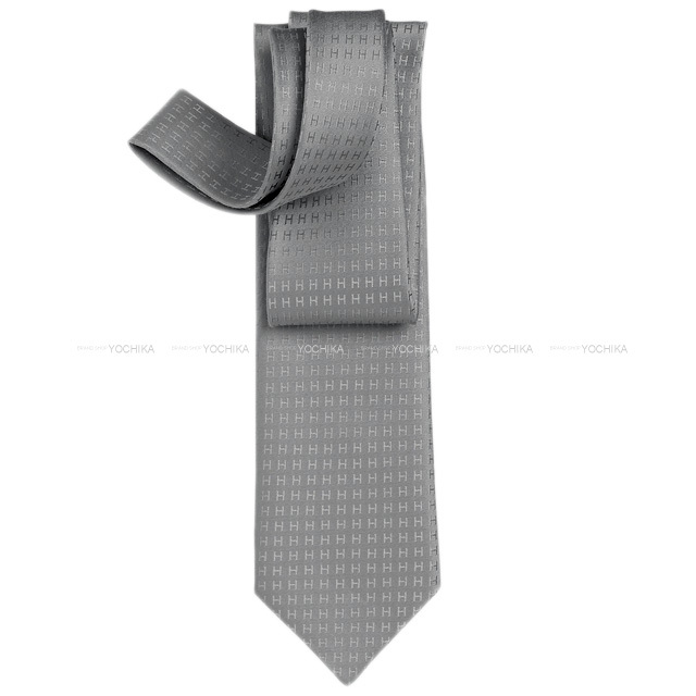 HERMES エルメス ネクタイ Hロゴ ネクタイ FACONNEE H トゥルティール  