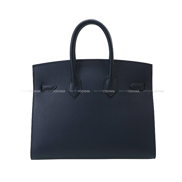 HERMES エルメス ハンドバッグ バーキン25 セリエ 外縫い ブルー