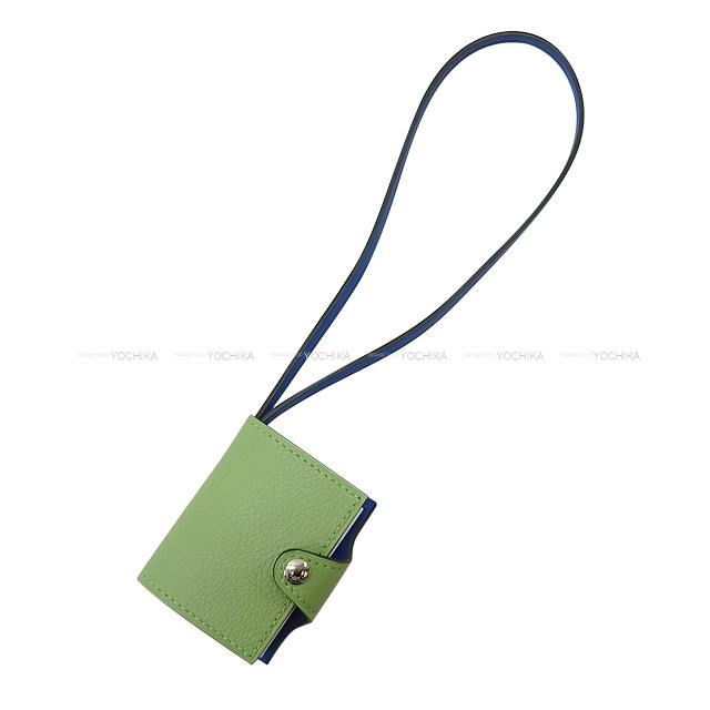21年秋冬新作 Hermes エルメス チャーム ユリス ナノ ヴェルソ 付箋付き ヴェールクリケット ブルーフランス エバーカラー エヴァーカラー スイフト シルバー金具 Z刻印 新品