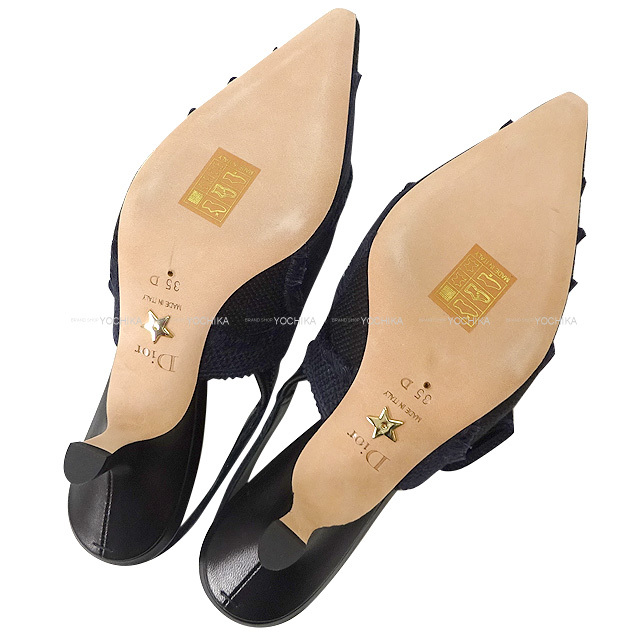 Christian Dior クリスチャンディオール パンプス レディース J’ADIOR スリングバックパンプス カモフラージュ ディープブルー カモフラージュコットン #35 KDP786CECS56B 新品未使用
