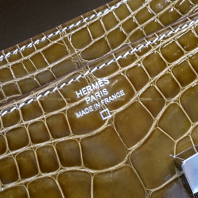 【極美品】エルメス クロコダイル アリゲーター コンスタンスロング 長財布 HERMES エルメス 長財布 コンスタンスロング 黒(ブラック