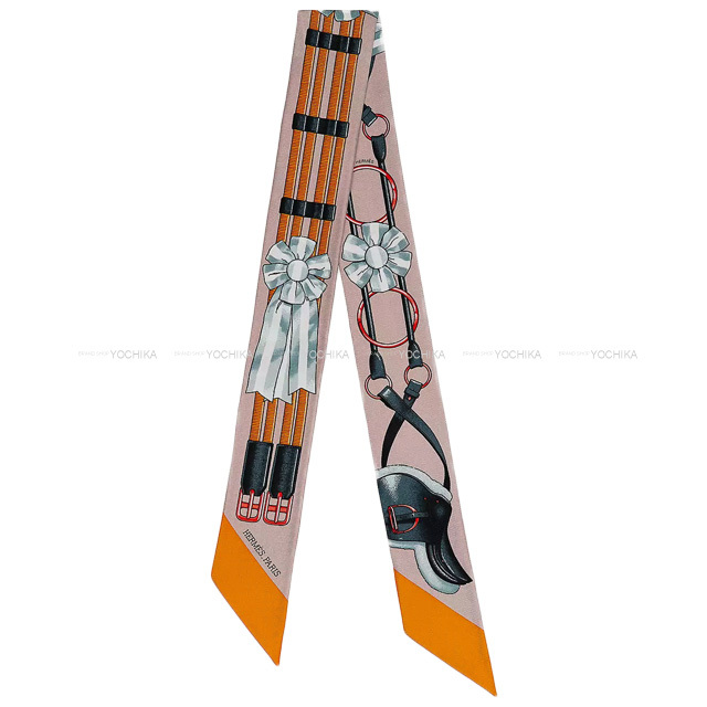 HERMES エルメス スカーフ ツイリー ジャンピング ベージュサドル  