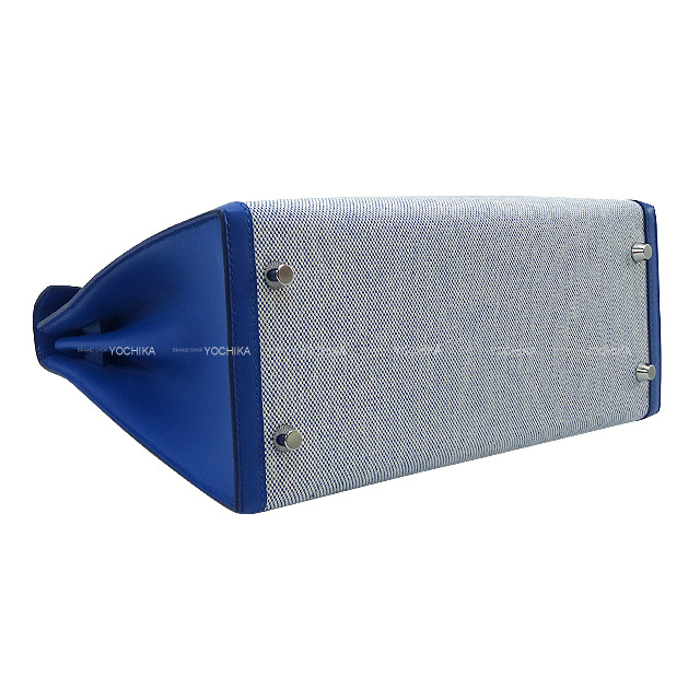 HERMES エルメス ショルダーバッグ ケリー28 外縫い ブルー