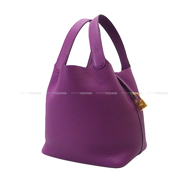 HERMES エルメス ハンドバッグ ピコタンロック 22 MM アネモネ