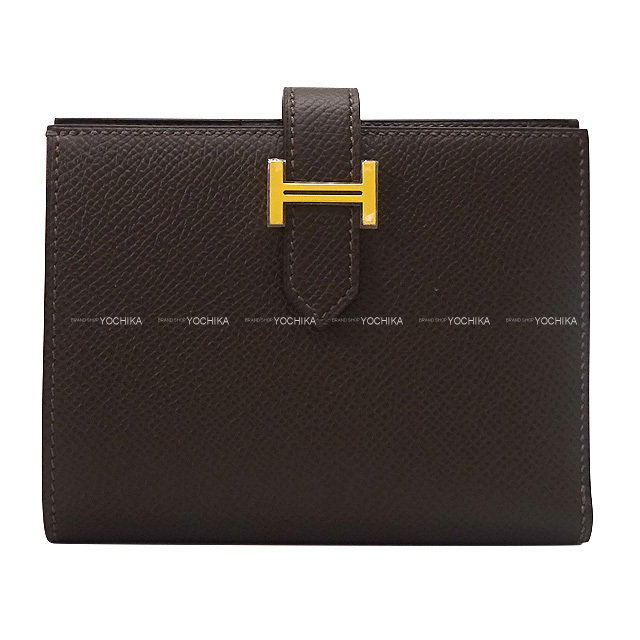 HERMES エルメス 二つ折り財布 ベアンコンパクト エベンヌ (エベーヌ  